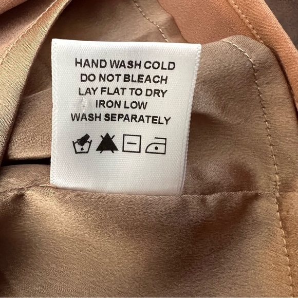 LOVERS + FRIENDS Elena Mini Dress Neutral Long Sleeve Button Bodycon Size Medium - Picture 11 of 12